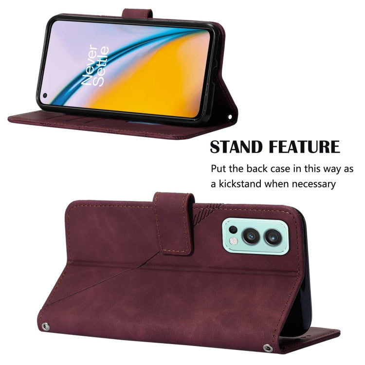 For OnePlus Nord 2 5G Crossbody 3D Embossed Flip Leather Phone Case