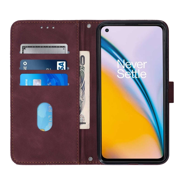 For OnePlus Nord 2 5G Crossbody 3D Embossed Flip Leather Phone Case