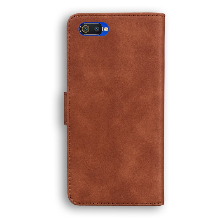 For OPPO A1K/Realme C2 Skin Feel Pure Color Flip Leather Phone Case