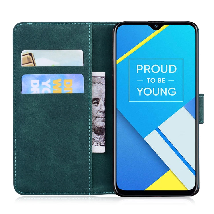 For OPPO A1K/Realme C2 Skin Feel Pure Color Flip Leather Phone Case