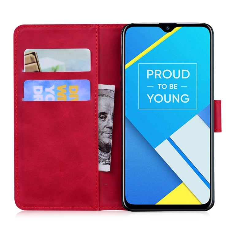 For OPPO A1K/Realme C2 Skin Feel Pure Color Flip Leather Phone Case