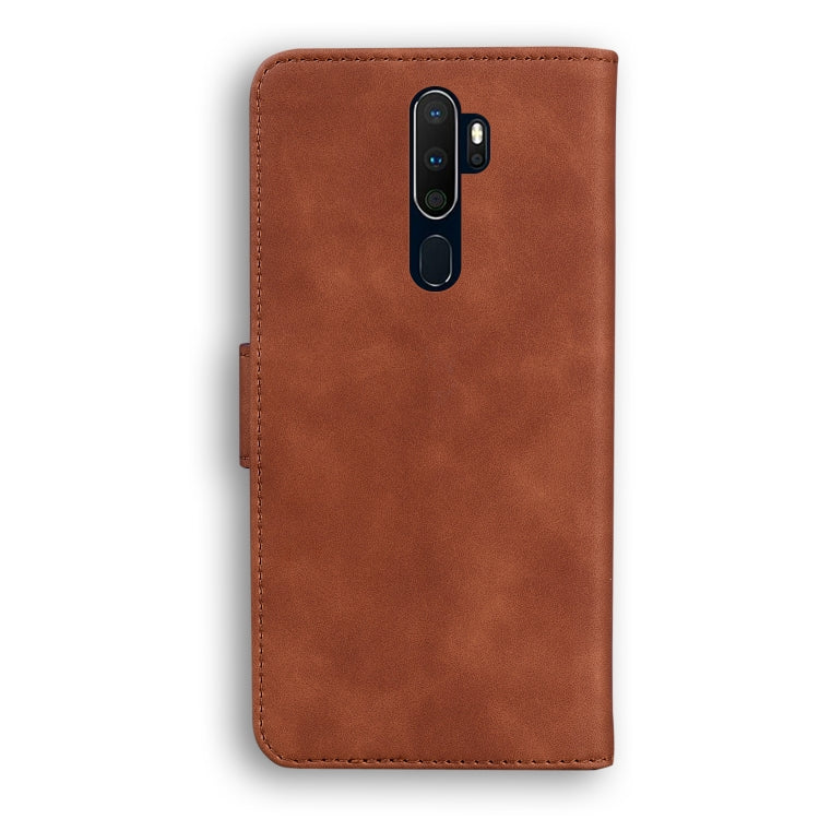For OPPO A9 2020/A5 2020/A11X Skin Feel Pure Color Flip Leather Phone Case