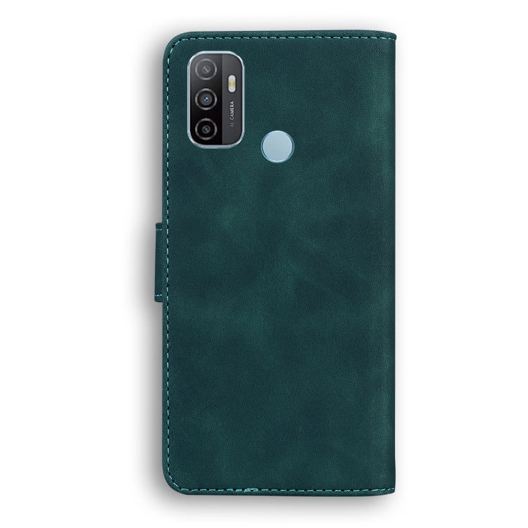 For OPPO A53/A33 Skin Feel Pure Color Flip Leather Phone Case