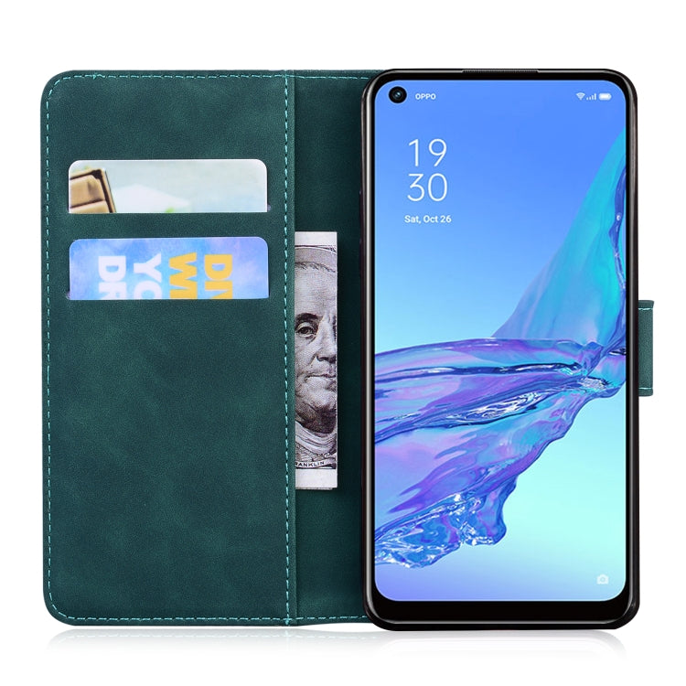 For OPPO A53/A33 Skin Feel Pure Color Flip Leather Phone Case