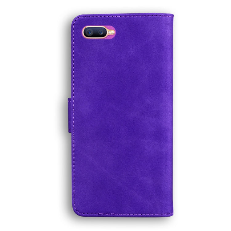 For OPPO F9/F9 Pro/Realme U1 Skin Feel Pure Color Flip Leather Phone Case