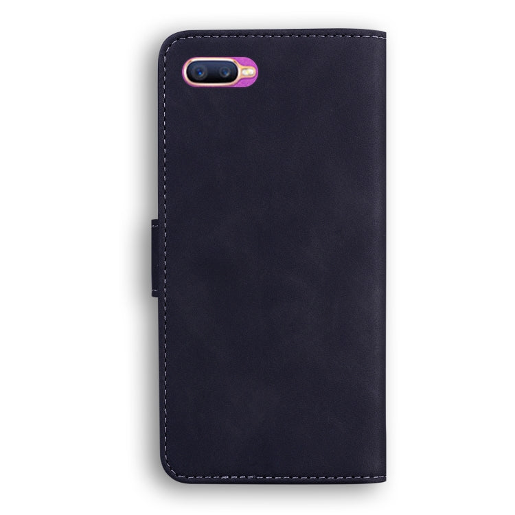 For OPPO F9/F9 Pro/Realme U1 Skin Feel Pure Color Flip Leather Phone Case