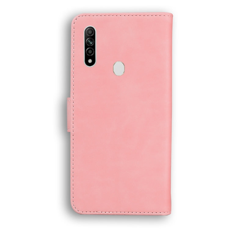 For OPPO A8/A31 2020 Skin Feel Pure Color Flip Leather Phone Case