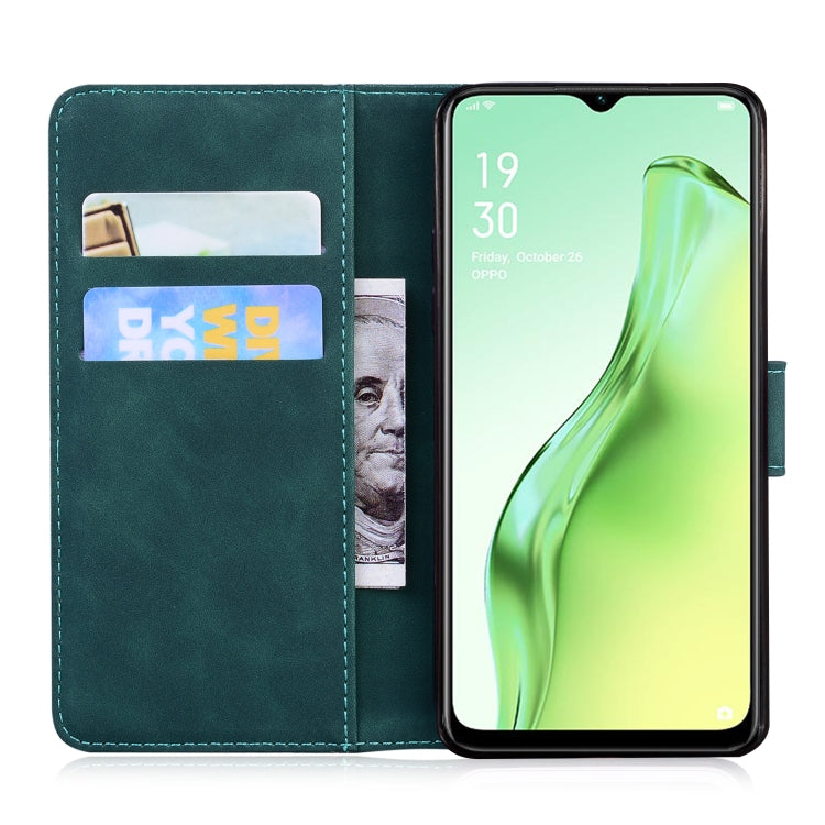 For OPPO A8/A31 2020 Skin Feel Pure Color Flip Leather Phone Case