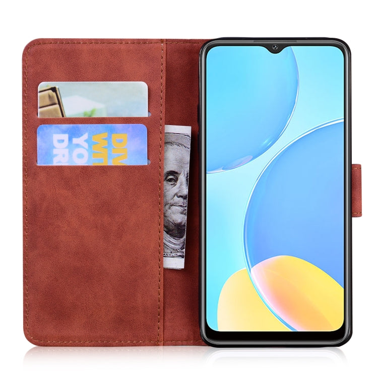 For OPPO A15/A15S Skin Feel Pure Color Flip Leather Phone Case