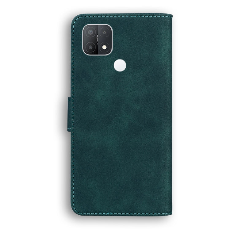 For OPPO A15/A15S Skin Feel Pure Color Flip Leather Phone Case