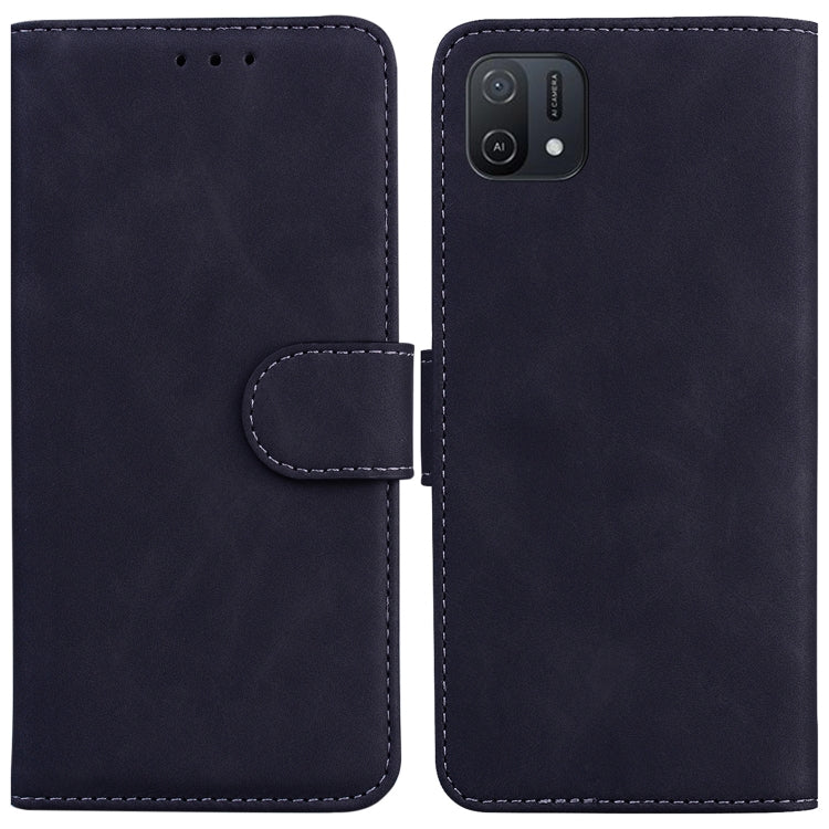 For OPPO A16K Skin Feel Pure Color Flip Leather Phone Case