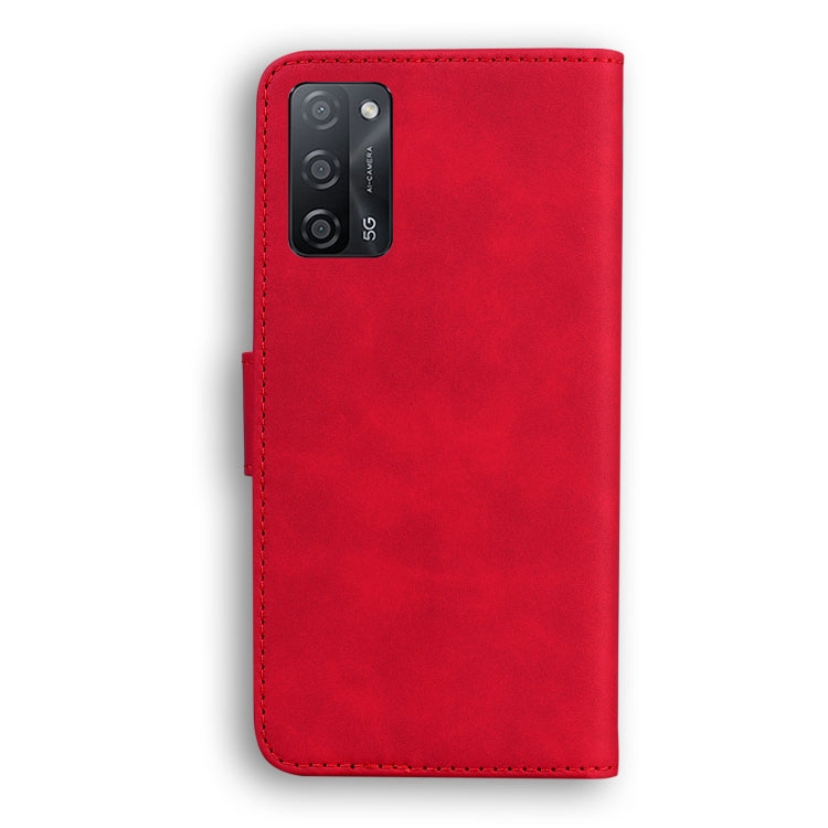 For OPPO A55 5G/A54 4G/Realme V11 5G Skin Feel Pure Color Flip Leather Phone Case