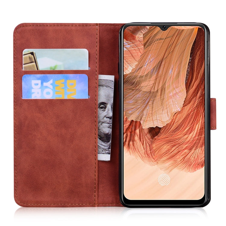 For OPPO A73/F17 Skin Feel Pure Color Flip Leather Phone Case