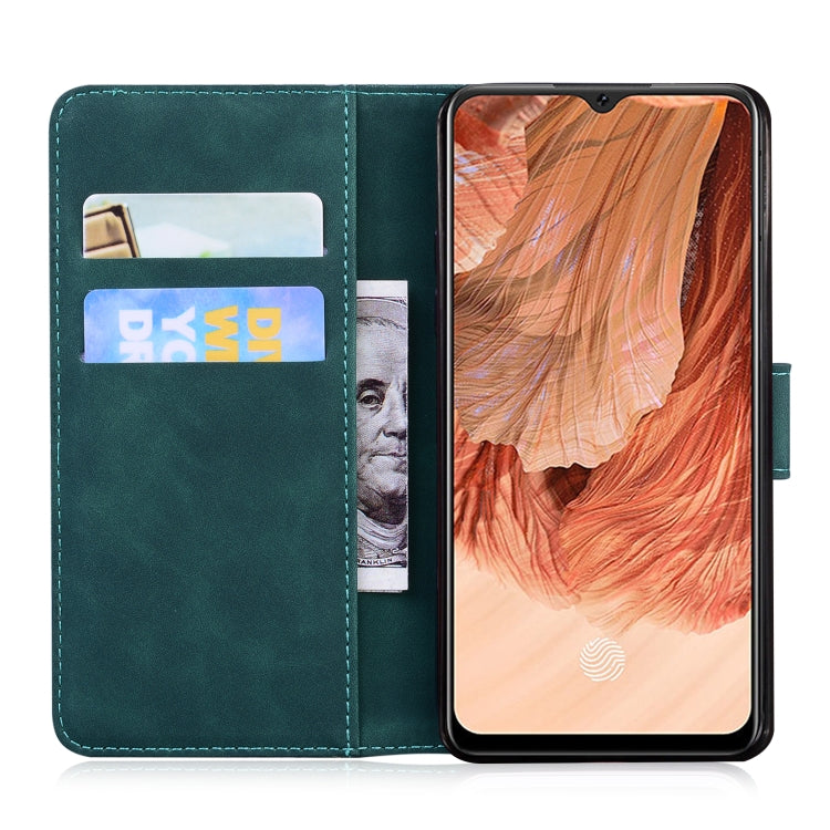 For OPPO A73/F17 Skin Feel Pure Color Flip Leather Phone Case