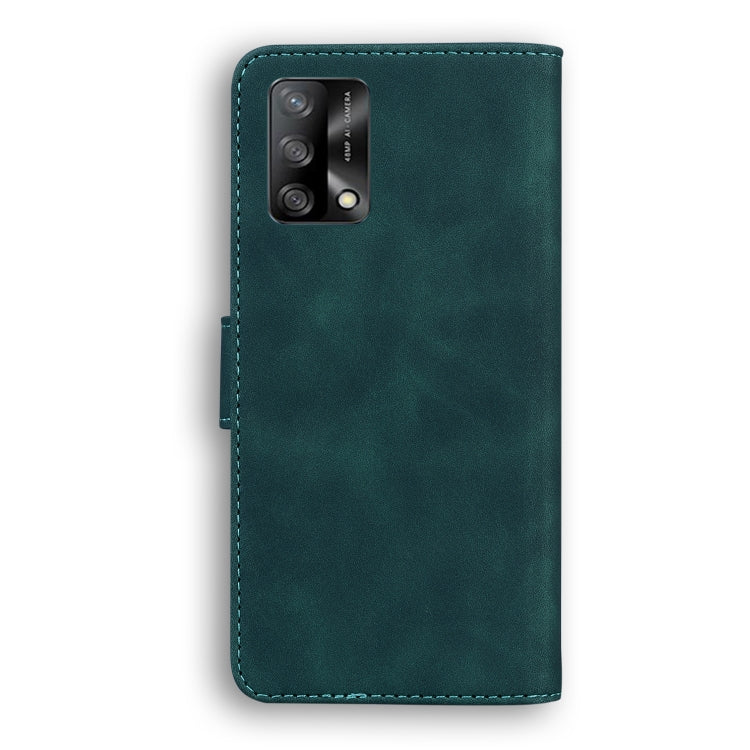 For OPPO A74 4G/F19 4G Skin Feel Pure Color Flip Leather Phone Case
