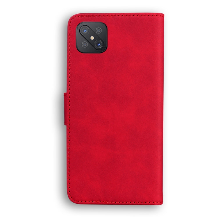 For OPPO A92S/Reno4 Z 5G Skin Feel Pure Color Flip Leather Phone Case