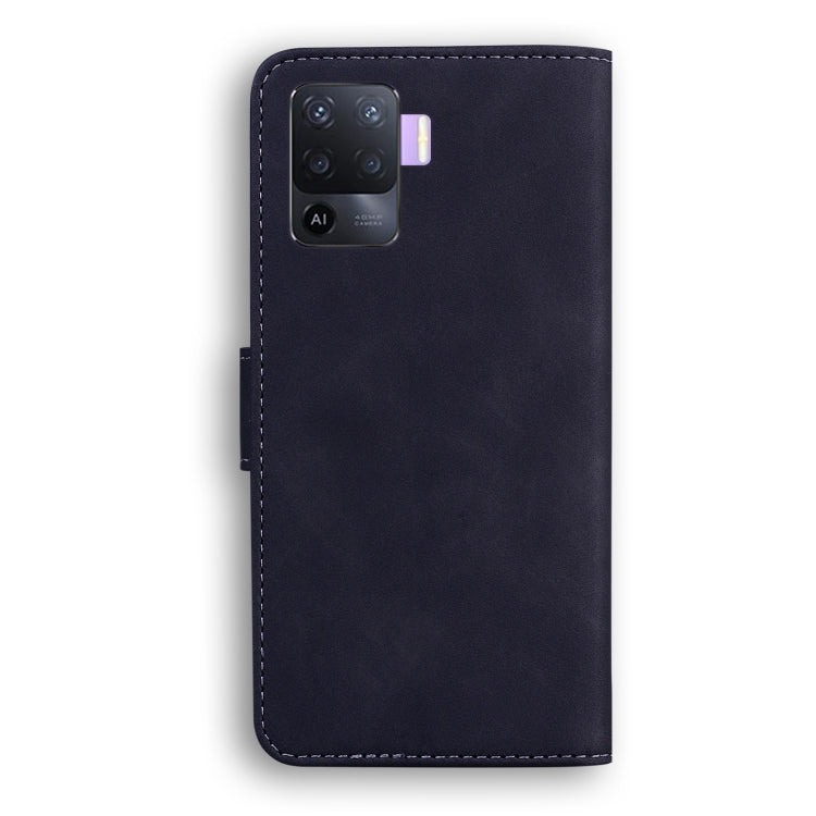 For OPPO A94 4G/F19 Pro/Reno5 F Skin Feel Pure Color Flip Leather Phone Case