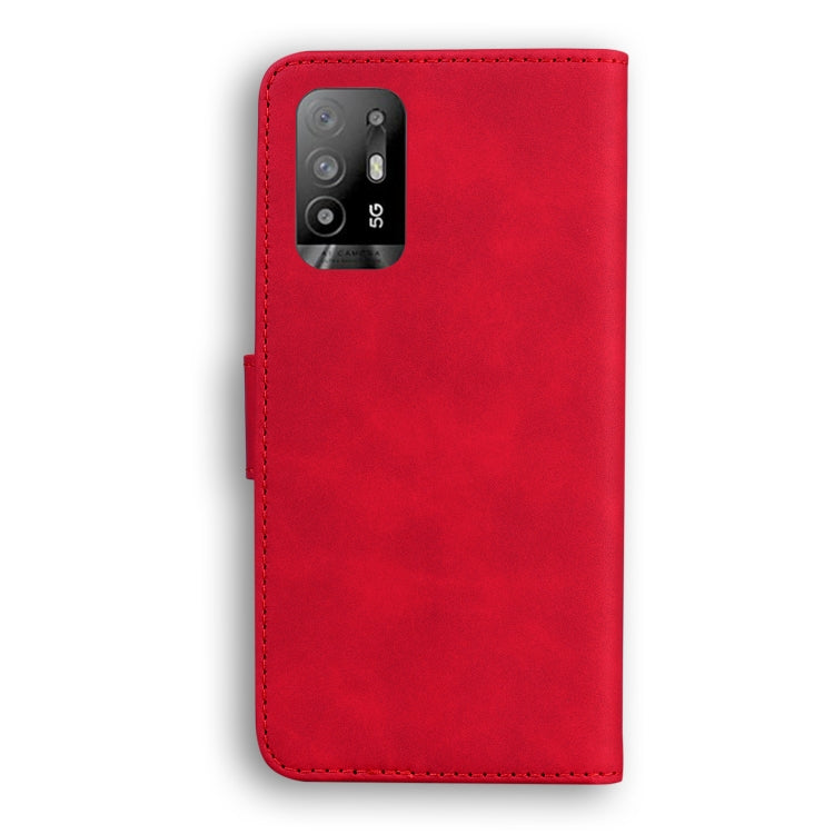 For OPPO A94 5G/F19 Pro+ 5G/Reno5 Z Skin Feel Pure Color Flip Leather Phone Case