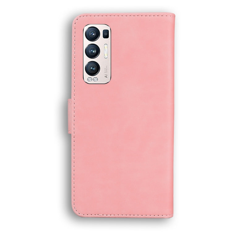 For OPPO Find X3 Neo/Reno5 Pro+ 5G Skin Feel Pure Color Flip Leather Phone Case
