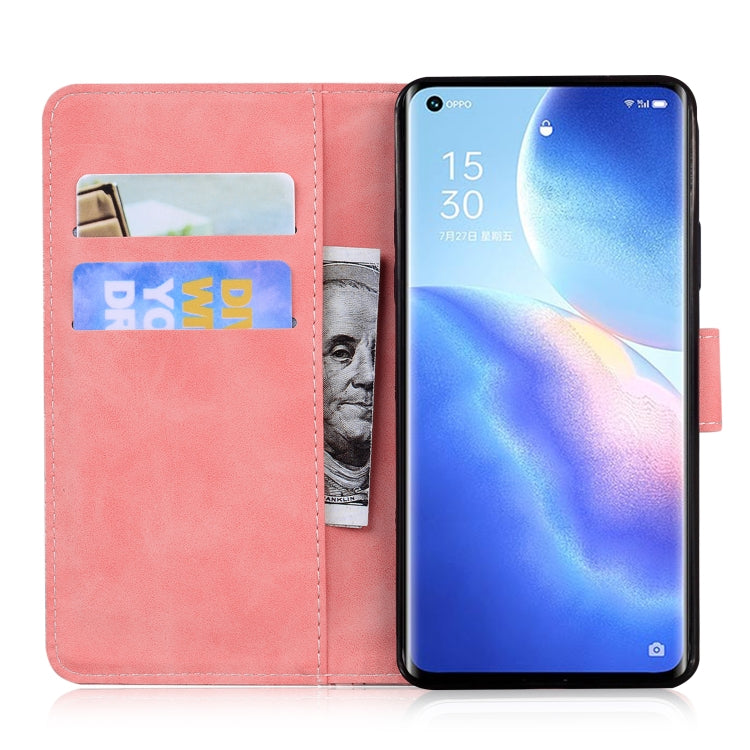 For OPPO Find X3 Neo/Reno5 Pro+ 5G Skin Feel Pure Color Flip Leather Phone Case