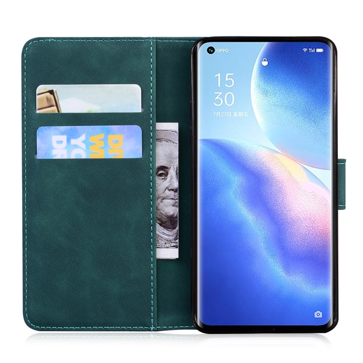For OPPO Find X3 Neo/Reno5 Pro+ 5G Skin Feel Pure Color Flip Leather Phone Case
