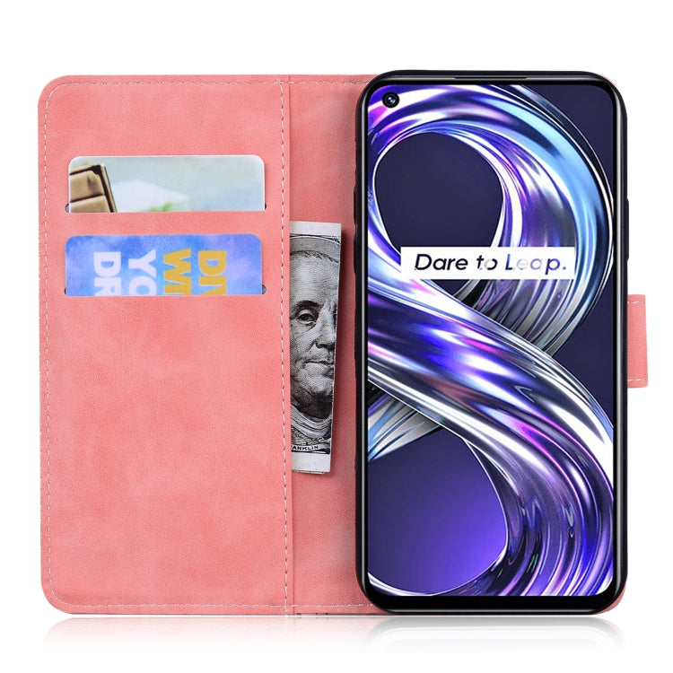 For OPPO Realme 8i Skin Feel Pure Color Flip Leather Phone Case
