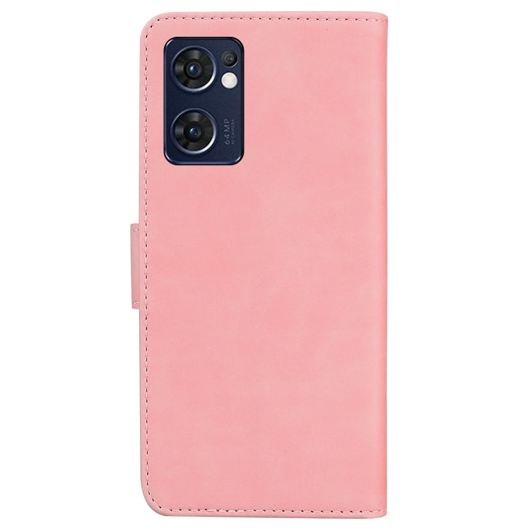 For OPPO Reno7 5G (Taiwan)/Find X5 Lite Skin Feel Pure Color Flip Leather Phone Case