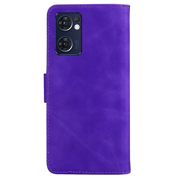 For OPPO Reno7 5G (Taiwan)/Find X5 Lite Skin Feel Pure Color Flip Leather Phone Case