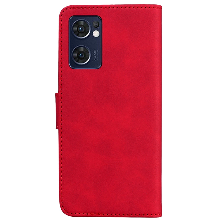 For OPPO Reno7 5G (Taiwan)/Find X5 Lite Skin Feel Pure Color Flip Leather Phone Case