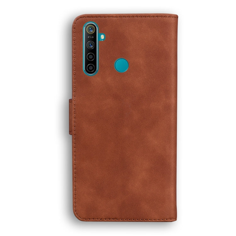 For OPPO Realme 5/5S/6i/5i/Narzo 10/Narzo 10A Skin Feel Pure Color Flip Leather Phone Case