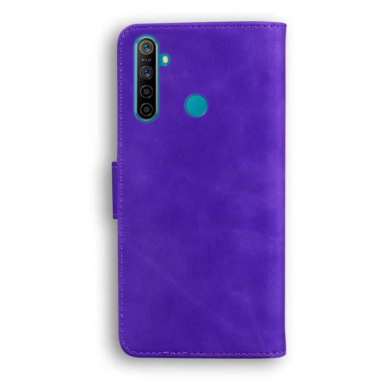 For OPPO Realme 5/5S/6i/5i/Narzo 10/Narzo 10A Skin Feel Pure Color Flip Leather Phone Case