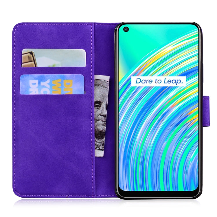 For OPPO Realme 7I/Realme C17 Skin Feel Pure Color Flip Leather Phone Case
