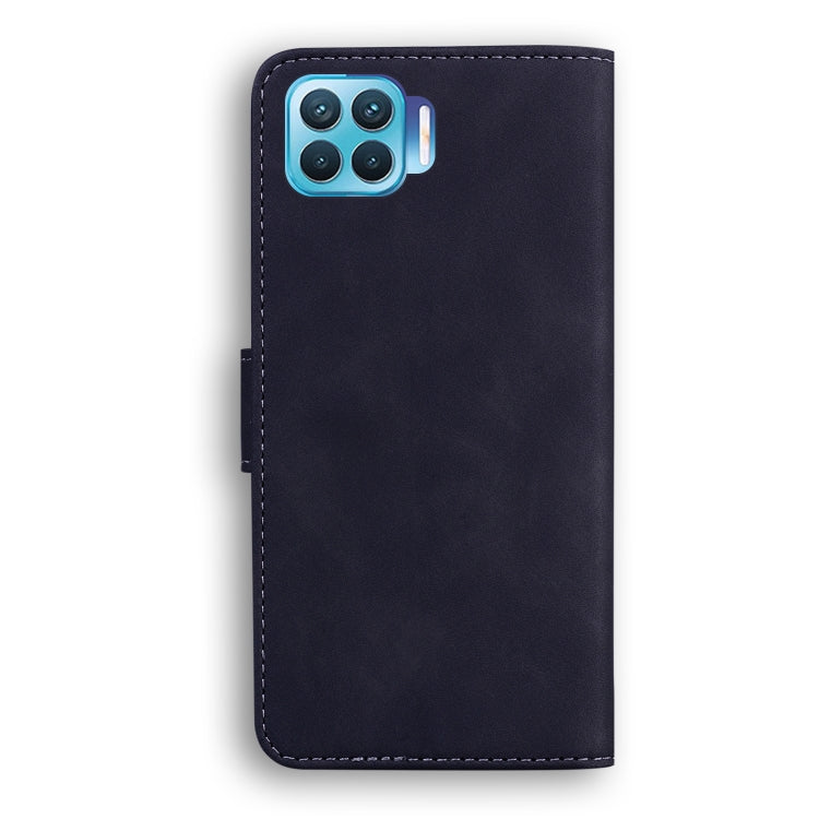 For OPPO Reno4 Lite/F17 Pro/A93/Reno4 F Skin Feel Pure Color Flip Leather Phone Case