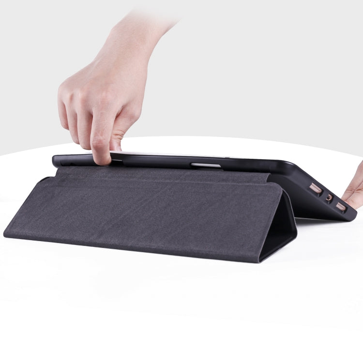 For iPad 10.2 Horizontal Flip Tablet PC PU Leather Case with Three-folding Holder & Pen Slot