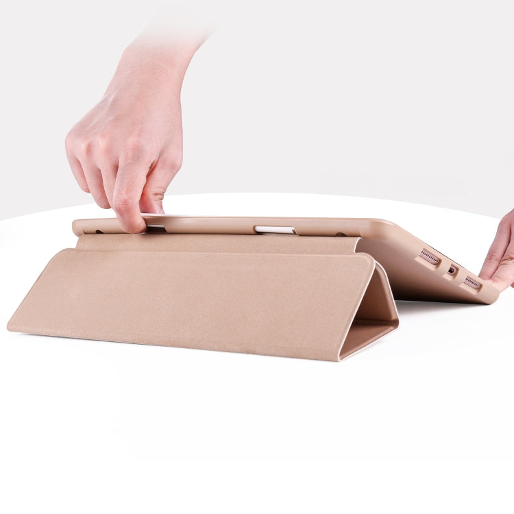 For iPad 10.2 Horizontal Flip Tablet PC PU Leather Case with Three-folding Holder & Pen Slot