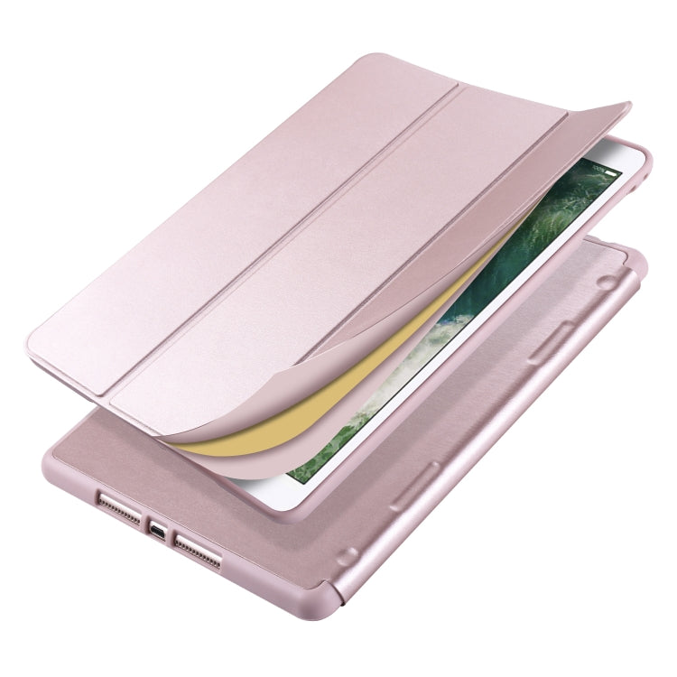 For iPad 10.2 Horizontal Flip Tablet PC PU Leather Case with Three-folding Holder & Pen Slot