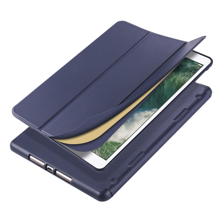 For iPad 10.2 Horizontal Flip Tablet PC PU Leather Case with Three-folding Holder & Pen Slot