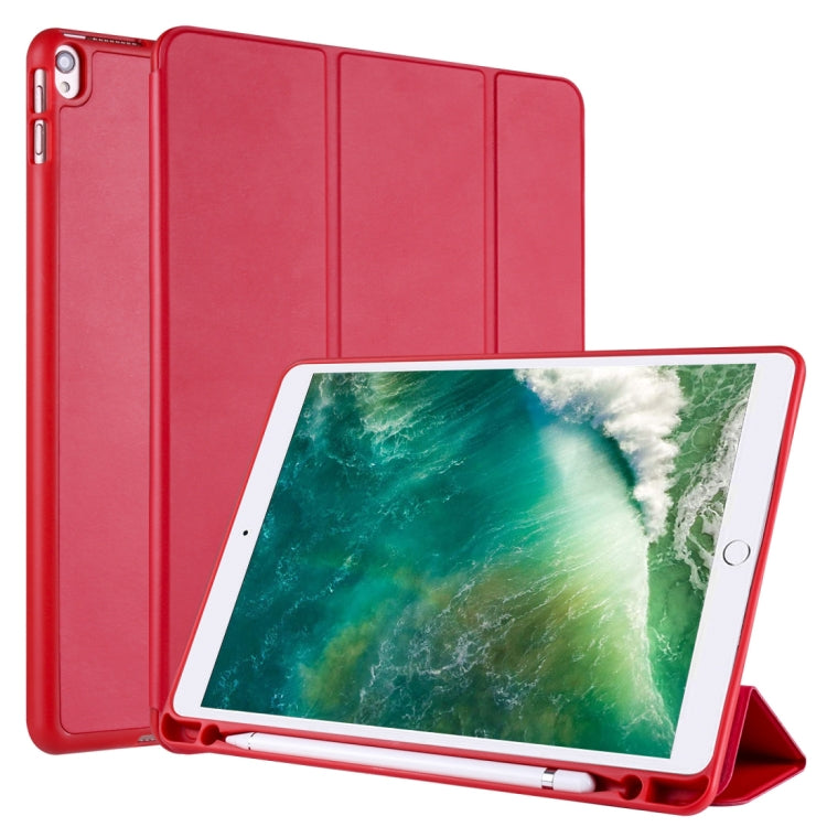 For iPad Pro 10.5 / Air3 10.5 inch Horizontal Flip Tablet PC PU Leather Case with Three-folding Holder & Pen Slot