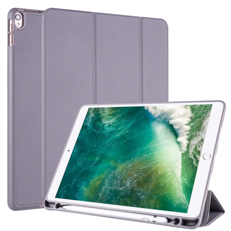 For iPad Pro 10.5 / Air3 10.5 inch Horizontal Flip Tablet PC PU Leather Case with Three-folding Holder & Pen Slot