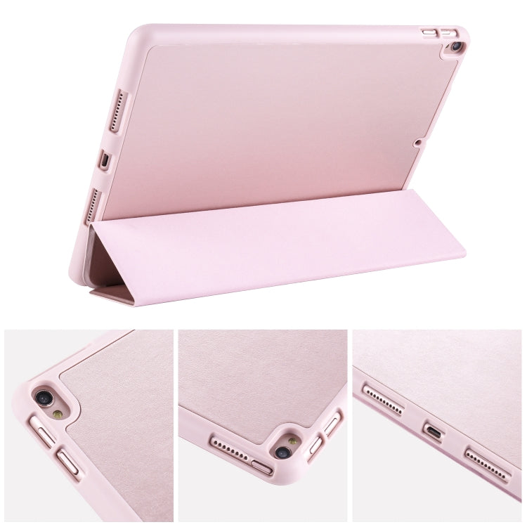 For iPad Pro 10.5 / Air3 10.5 inch Horizontal Flip Tablet PC PU Leather Case with Three-folding Holder & Pen Slot