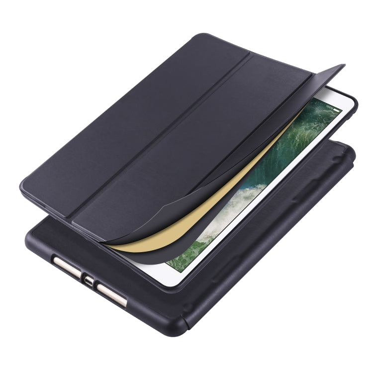 For iPad 9 / 8 / 7 / 6 / 5 Horizontal Flip Tablet PC PU Leather Case with Three-folding Holder & Pen Slot