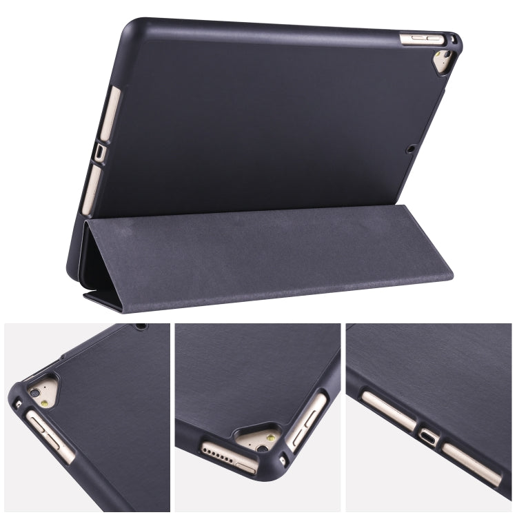 For iPad 9 / 8 / 7 / 6 / 5 Horizontal Flip Tablet PC PU Leather Case with Three-folding Holder & Pen Slot