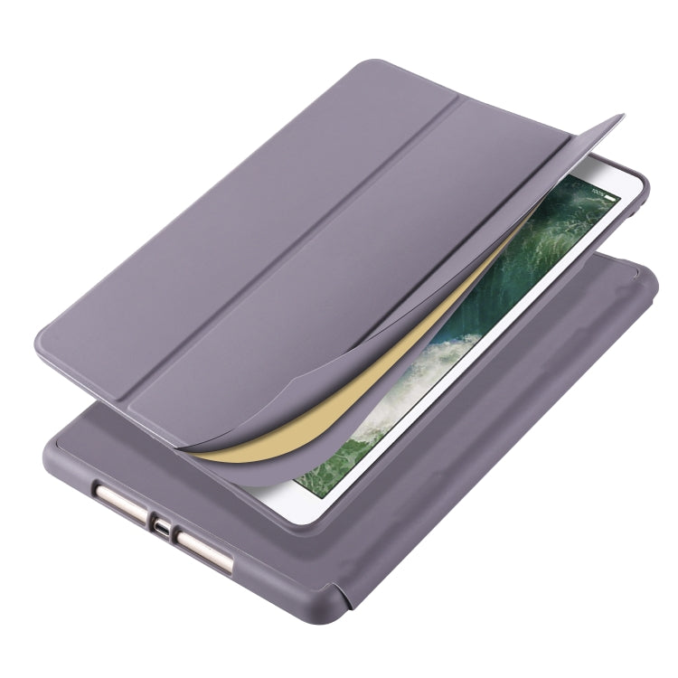 For iPad 9 / 8 / 7 / 6 / 5 Horizontal Flip Tablet PC PU Leather Case with Three-folding Holder & Pen Slot