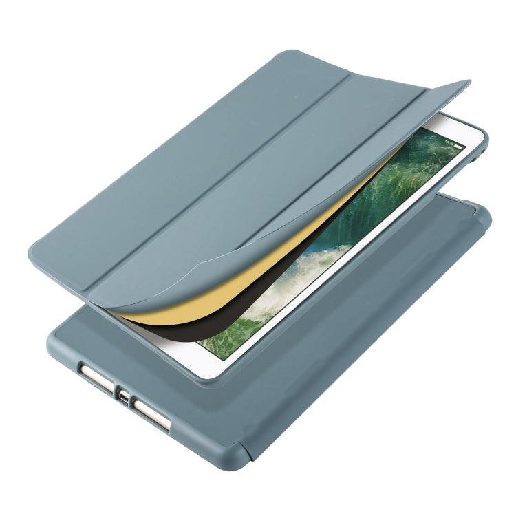 For iPad 9 / 8 / 7 / 6 / 5 Horizontal Flip Tablet PC PU Leather Case with Three-folding Holder & Pen Slot