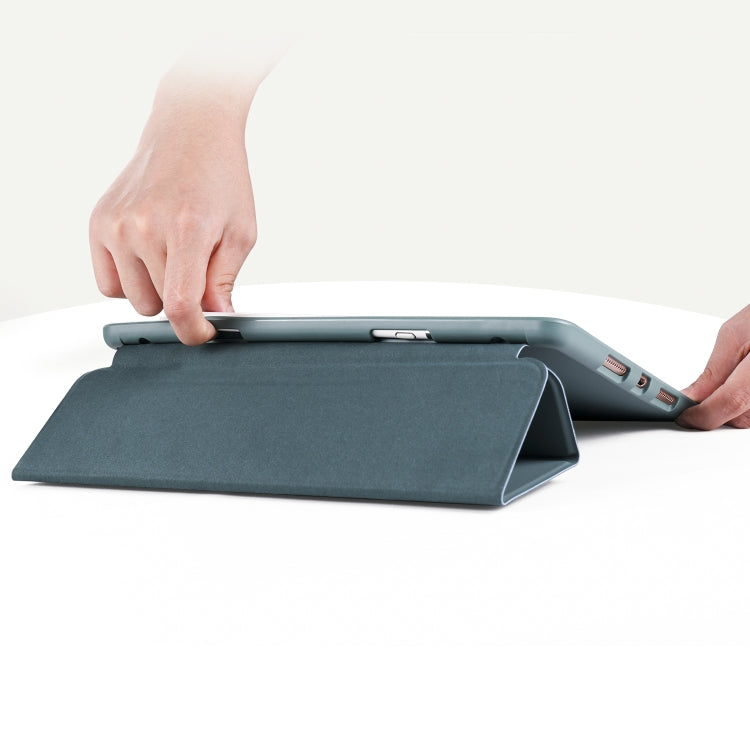 For iPad 9 / 8 / 7 / 6 / 5 Horizontal Flip Tablet PC PU Leather Case with Three-folding Holder & Pen Slot