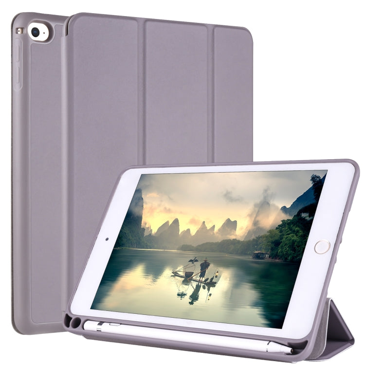 For iPad Mini 5 / 4 Horizontal Flip Tablet PC PU Leather Case with Three-folding Holder & Pen Slot