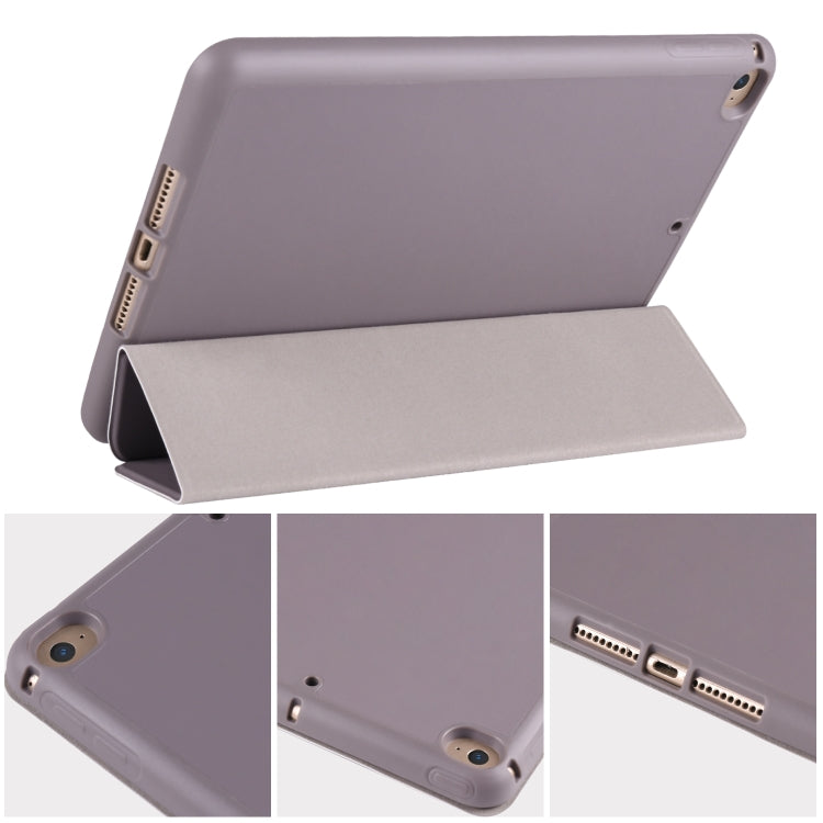 For iPad Mini 5 / 4 Horizontal Flip Tablet PC PU Leather Case with Three-folding Holder & Pen Slot