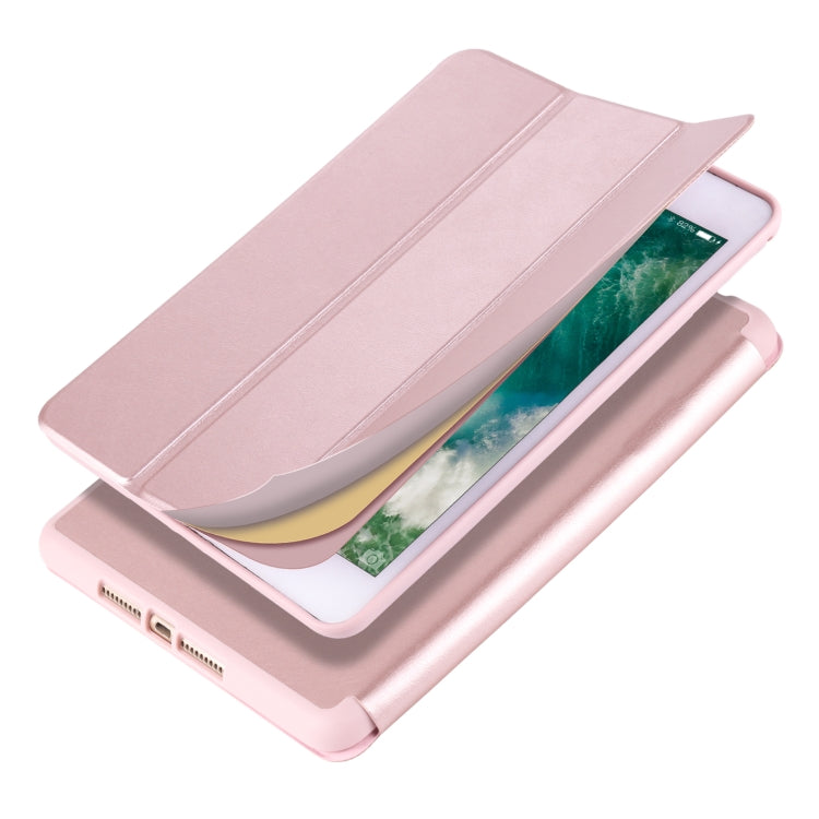 For iPad Mini 5 / 4 Horizontal Flip Tablet PC PU Leather Case with Three-folding Holder & Pen Slot