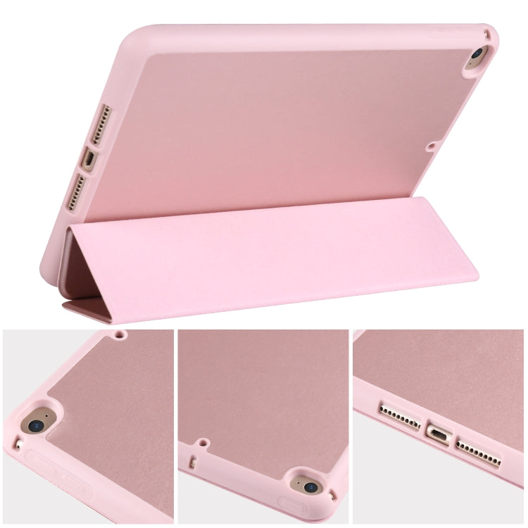 For iPad Mini 5 / 4 Horizontal Flip Tablet PC PU Leather Case with Three-folding Holder & Pen Slot