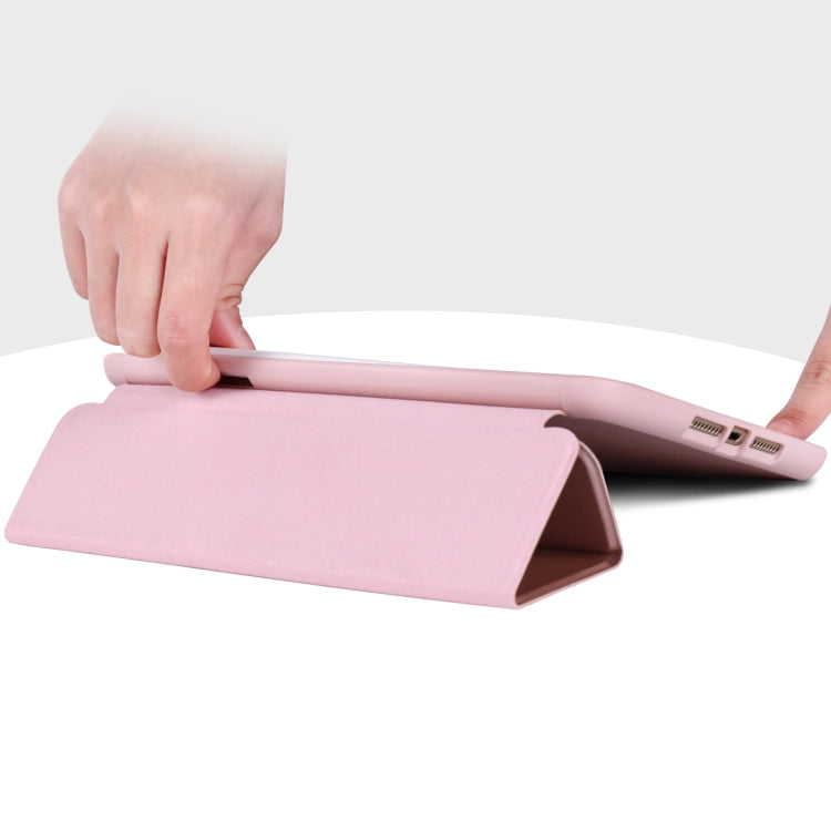 For iPad Mini 5 / 4 Horizontal Flip Tablet PC PU Leather Case with Three-folding Holder & Pen Slot